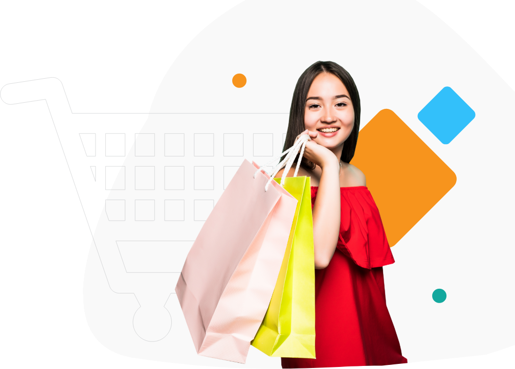 Woman holding shopping bags